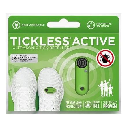 Tickless Active mini ultrahangos kullancsriasztó - tölthető - zöld